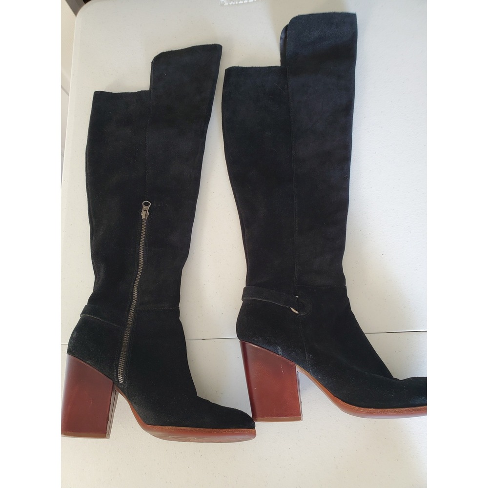Kork‎ Ease Pavan Black Suede Block Heel Knee High Boots Women's Size 8.5 - Picture 9 of 9